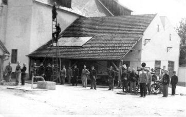 1949 - Feuerwehrübung bei der Kolb-Mühle